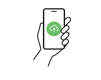 撮影した画像を応募画面からアップロード イラスト